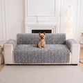 Bubble Plush Fur Sofa Cover with Rope Trim for Dogs & Cats