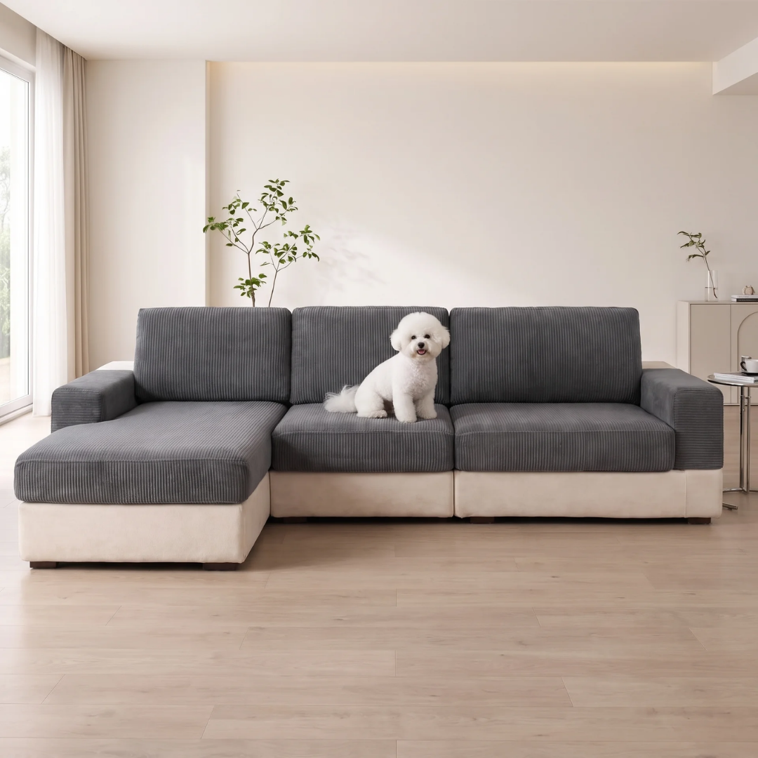 Stretch Corduroy Cushion Covers for Sectionals and Sofas