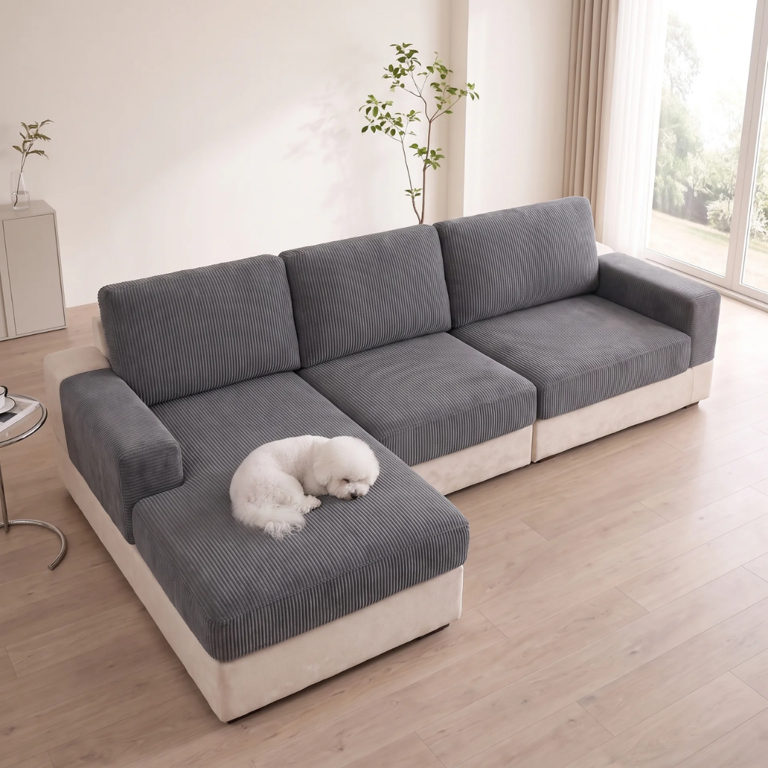 Stretch Corduroy Cushion Covers for Sectionals and Sofas