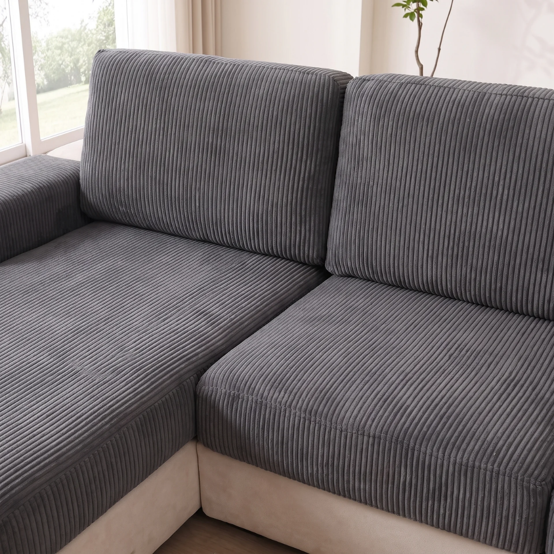 Stretch Corduroy Cushion Covers for Sectionals and Sofas