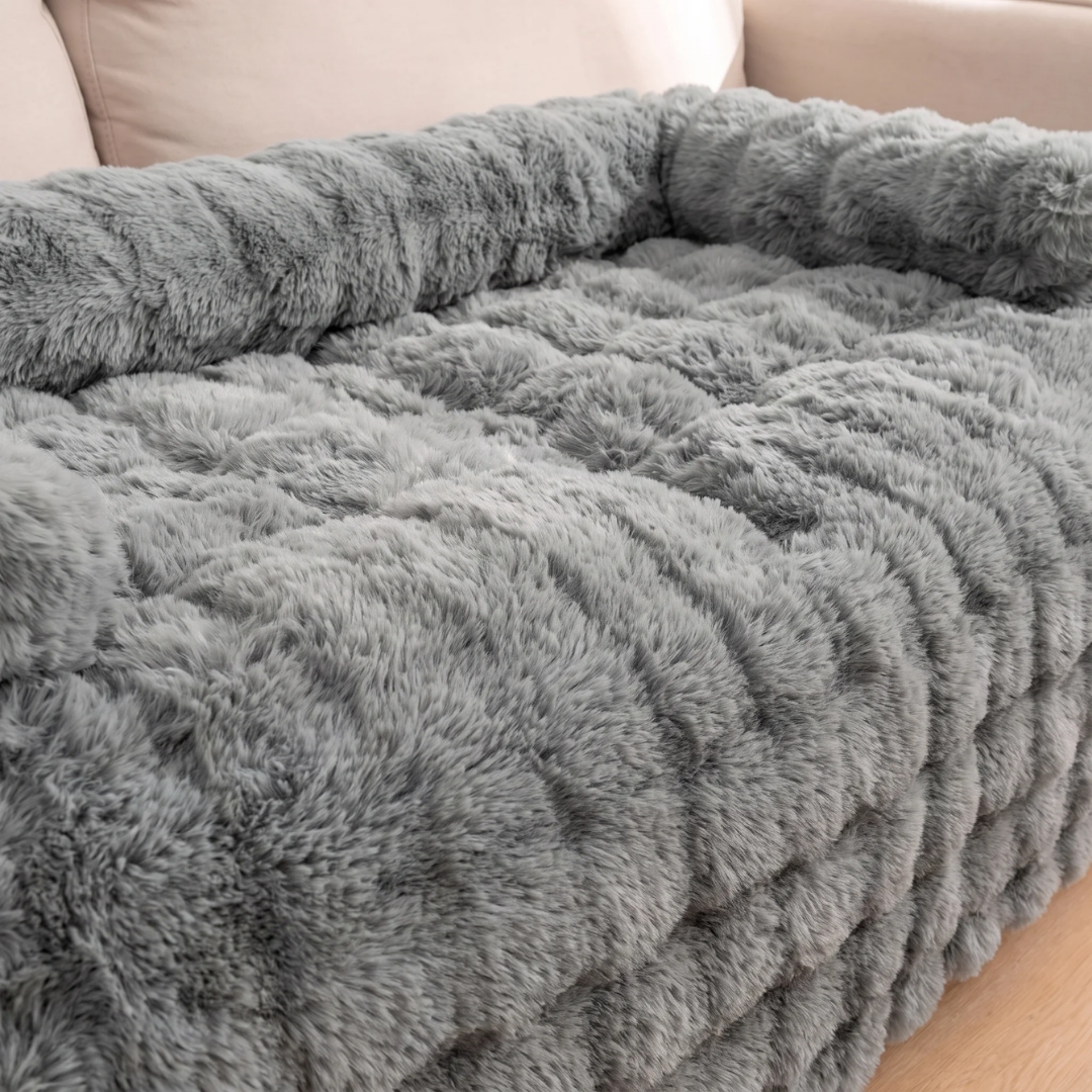 Calming Plush Bolster Dog Bed and Sofa Protector