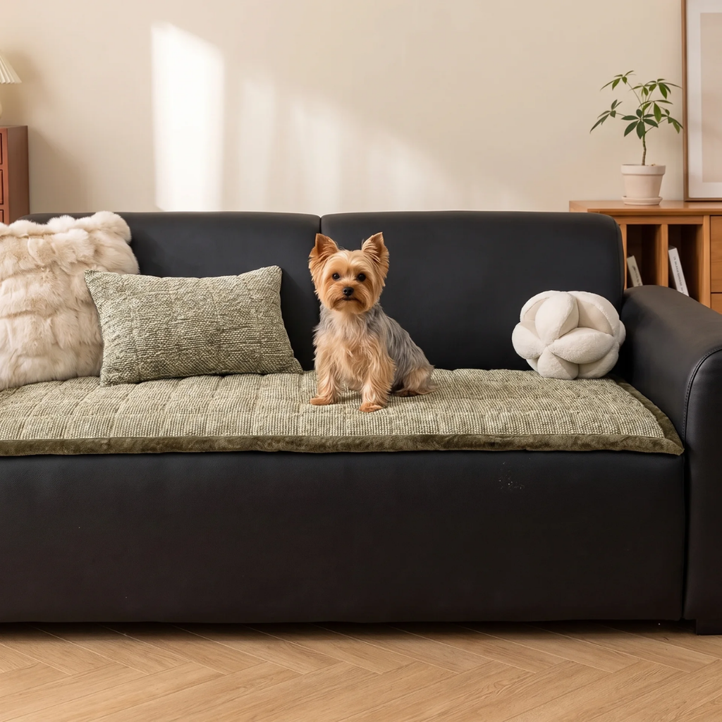 Quilted Chenille Sofa Seat Cover Mat for Dogs & Cats