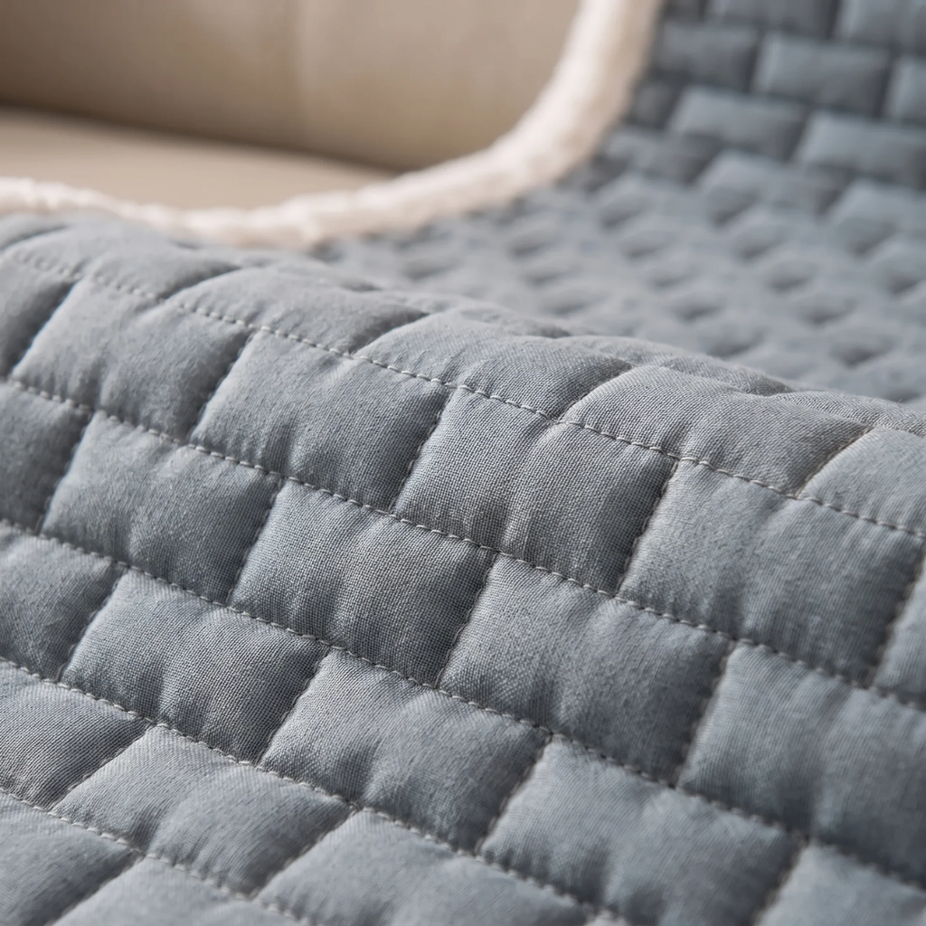 Quilted Sherpa Non-Slip Pet Sofa Cover for Dogs & Cats
