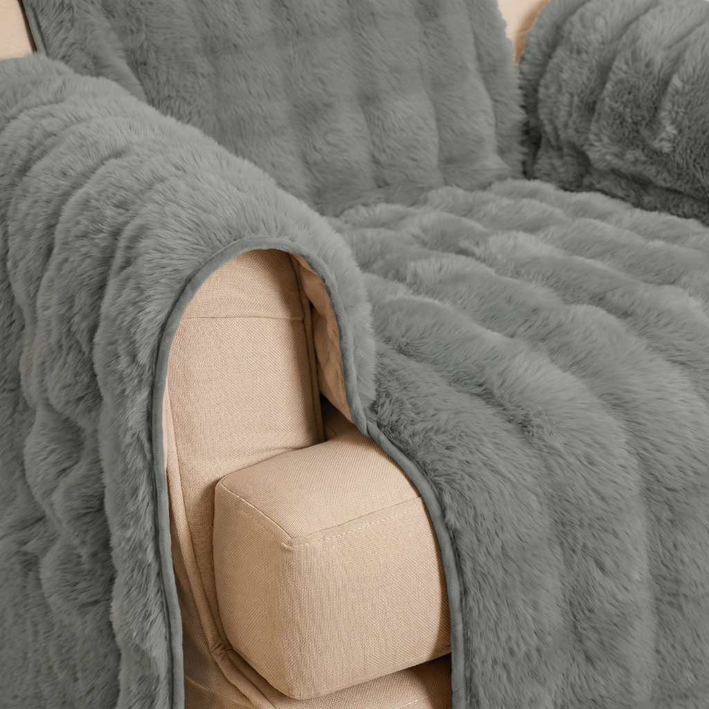 Plush Channel Recliner and Armchair Cover for Dogs & Cats