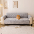 Short Plush Quilted Non-Slip Sofa Cover for Dogs & Cats