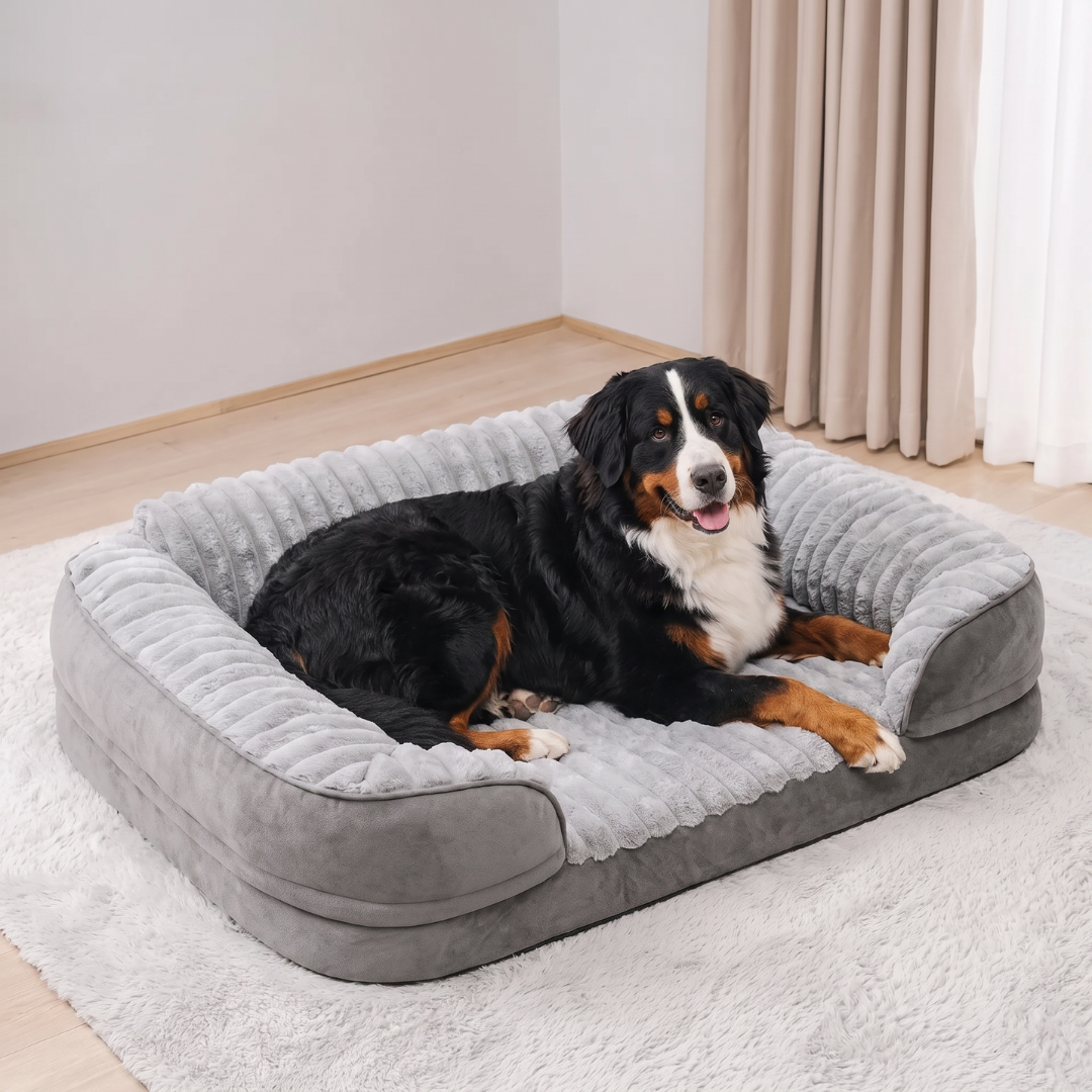Sofa Style Dog Bed with Bolster Sides