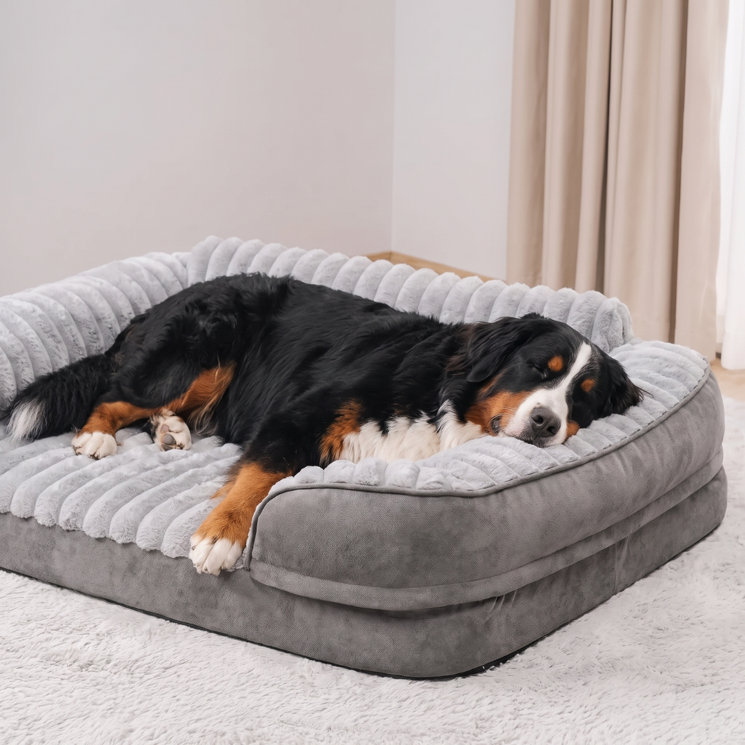 Sofa Style Dog Bed with Bolster Sides