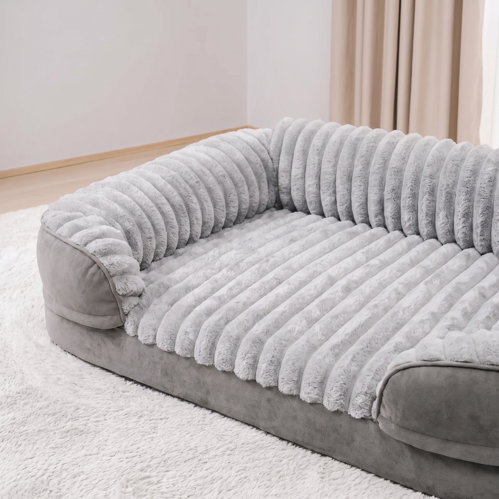 Sofa Style Dog Bed with Bolster Sides