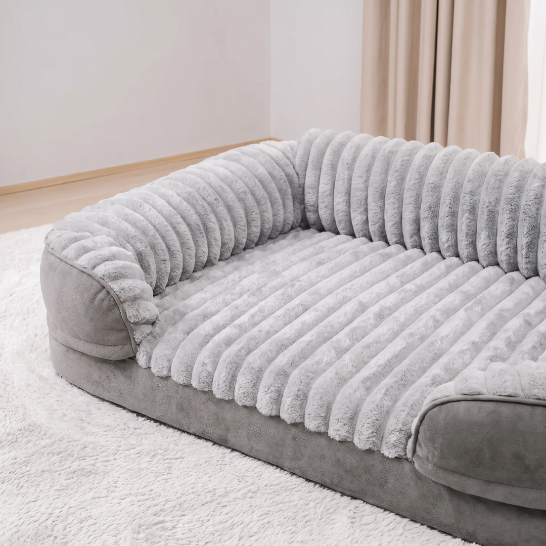 Sofa Style Dog Bed with Bolster Sides
