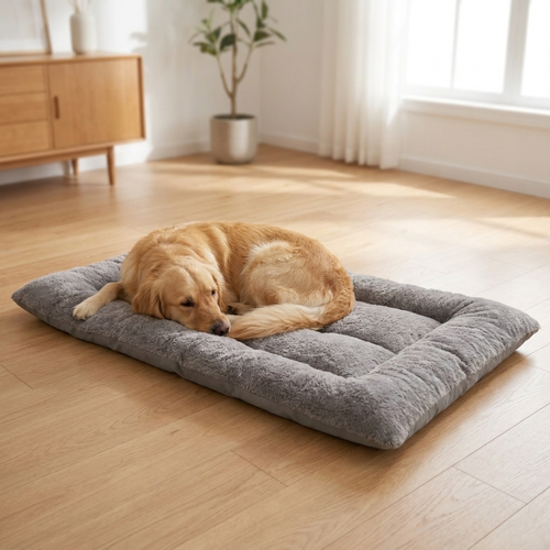 Plush Dog Bed Mat - Extra Large Soft Crate Pad