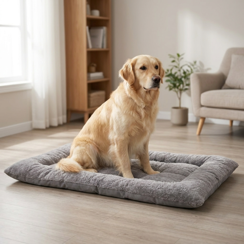 Plush Dog Bed Mat - Extra Large Soft Crate Pad