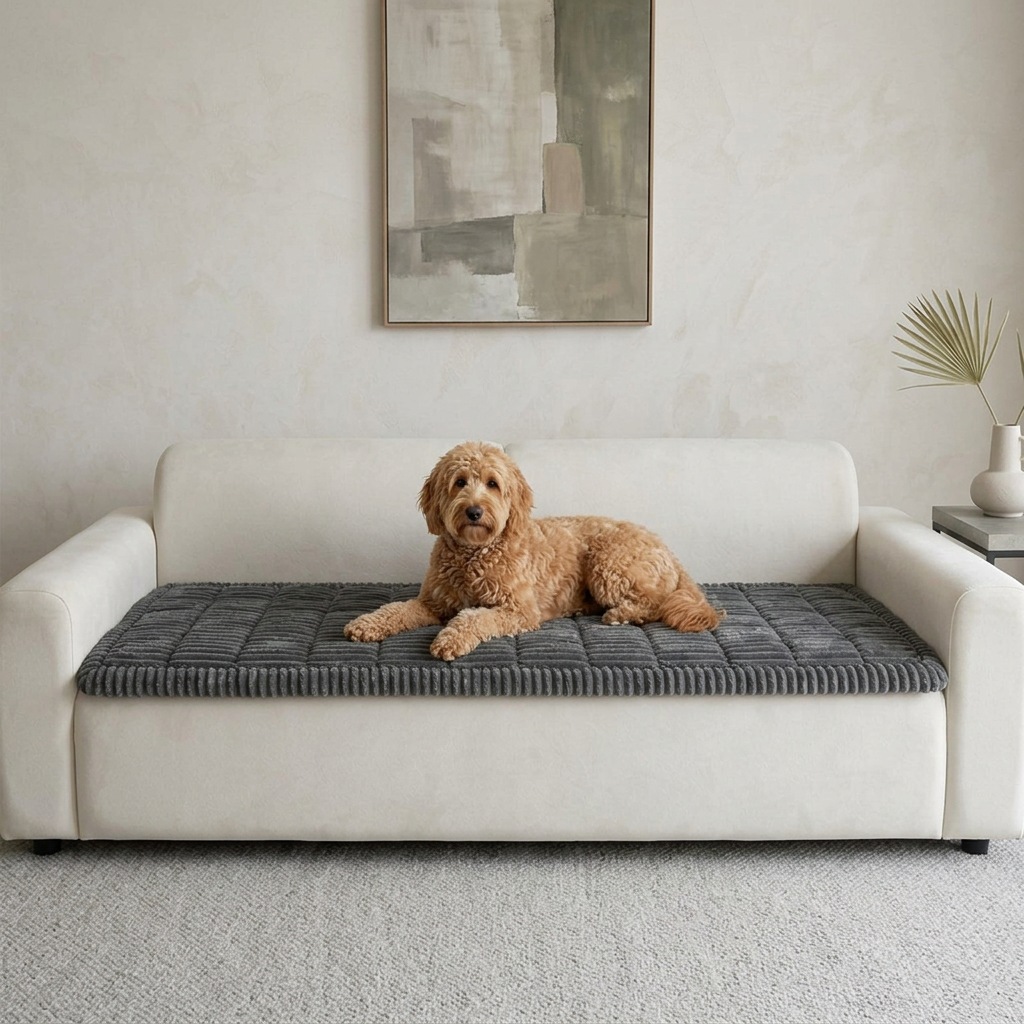 Quilted Corduroy Sofa Seat Runner for Dogs & Cats